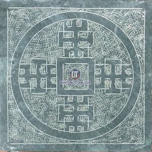 Đá băm nhám đồng tiền xanh rêu 03