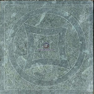 Đá băm nhám đồng tiền xanh rêu 01