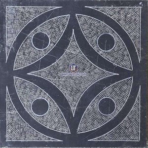 Đá băm nhám đồng tiền xanh đen 03