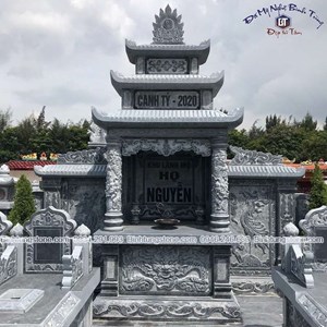 Lăng thờ đá xanh đen 04