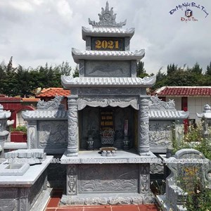 Lăng thờ đá xanh đen 05