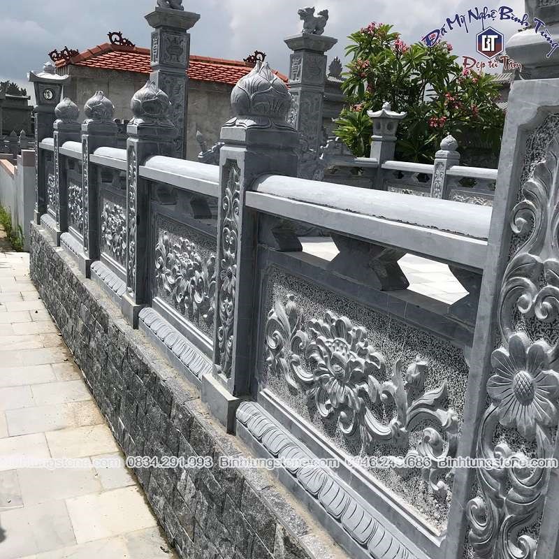 Hàng rào đá xanh đen tại Bình Tùng