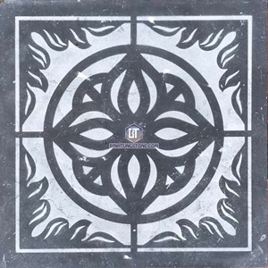 Đá lát vườn bắn cát xanh đen 01