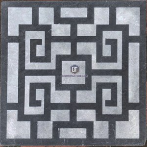 Đá lát vườn bắn cát xanh đen 06