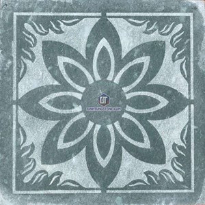 Đá tự nhiên lát sân vườn bắn cát xanh rêu 01