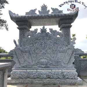 Cuốn thư đá xanh đen 03