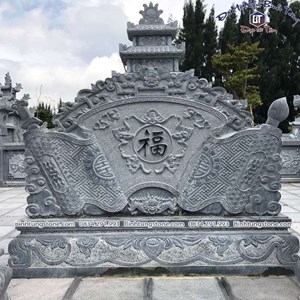 Cuốn thư đá xanh đen 06