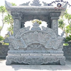 Cuốn thư đá xanh đen 07