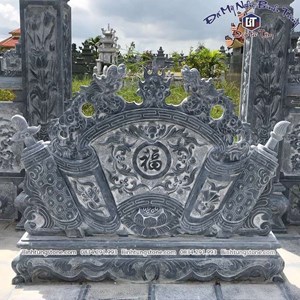 Cuốn thư đá xanh đen 08