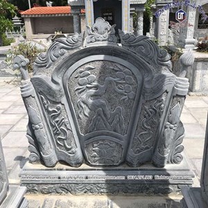 Cuốn thư đá xanh đen 09