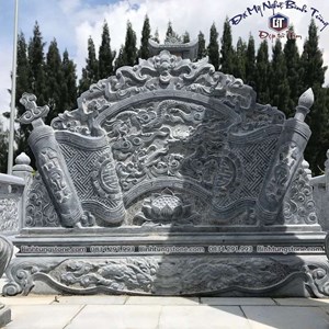 Cuốn thư đá xanh đen 10