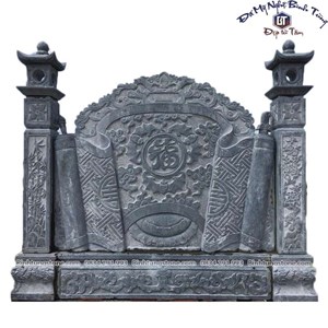 Cuốn thư đá xanh đen 12