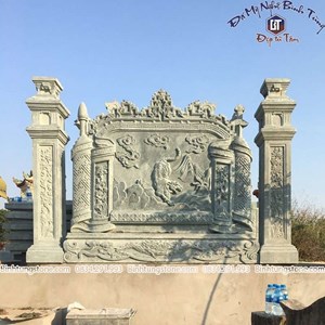 Cuốn thư đá xanh đen 14