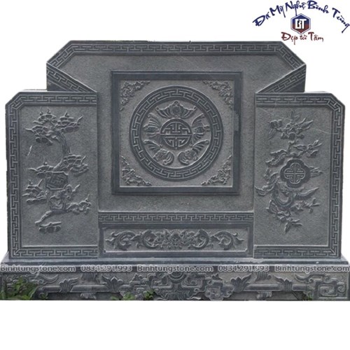 Bình phong lăng mộ xanh đen 18