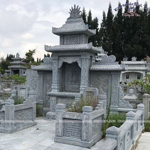 Lăng thờ đá xanh đen 09