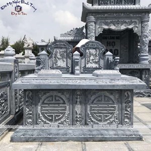 Mộ ngai đá xanh đen 01