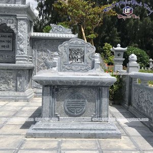 Mộ ngai đá xanh đen 02