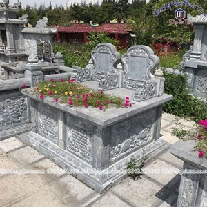 Mộ ngai đá xanh đen 03