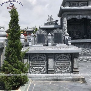 Mộ ngai đá xanh đen 04