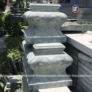 Đá kê cột gỗ xanh đen 11