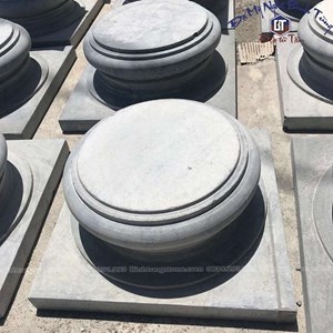 Đế cột đá tròn, xanh đen 13