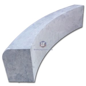 Đá bó vỉa xanh đen cong mài thô 