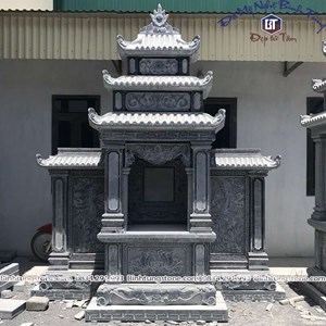 Long đình chất liệu đá xanh đen 27