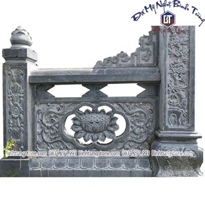 Hàng rào đá lăng mộ hoa văn, xanh đen 21