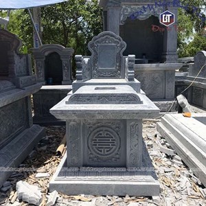 Mộ ngai đá xanh đen 08