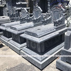 Mộ ngai đá xanh đen 09