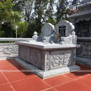 Mộ ngai đá xanh đen 11