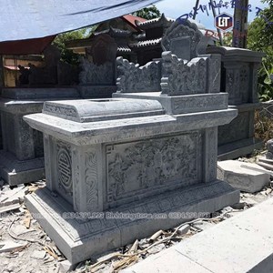 Mộ ngai đá xanh đen 16