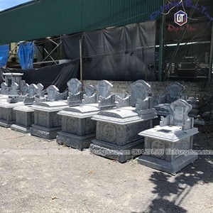 Mộ ngai đá xanh đen 17