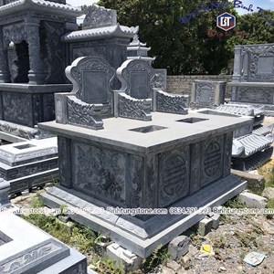 Mộ ngai đá xanh đen 18