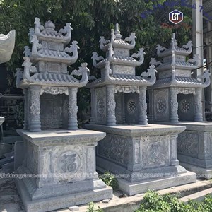 Mộ ba mái đá xanh đen 02