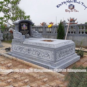 Mộ bành đá xanh đen 01