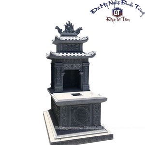 Mộ hai mái đá xanh đen 07