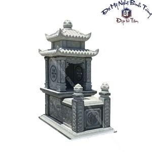 Mộ hai mái đá xanh đen 10