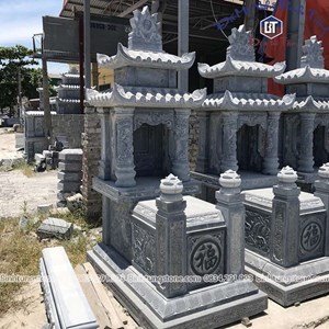 Mộ hai mái đá xanh đen 14