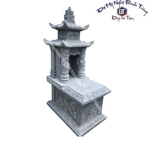 Mộ hai mái đá xanh đen 15