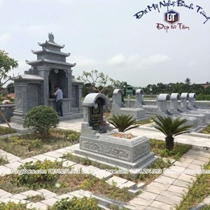 Mộ mái vòm đá xanh đen 01