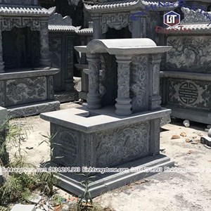 Mộ mái vòm đá xanh đen 02