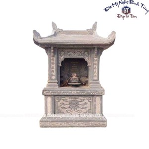 Mộ đơn mái đá khắc hoa văn CNC 01