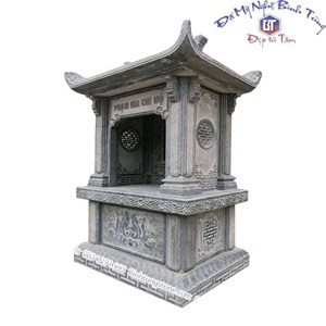 Mộ đơn đá xanh đen 02