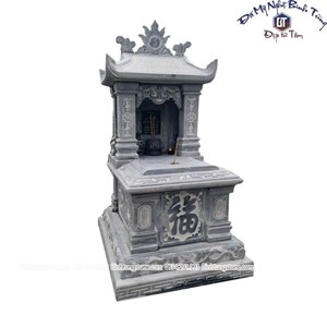 Mộ mái đơn đá xanh đen 06