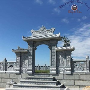 Cổng đá xanh đen 08