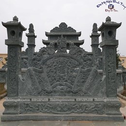 Bình phong lăng mộ xanh đen 22