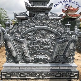 Mẫu bình phong lăng mộ xanh đen 24