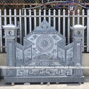 Bình phong đá đá xanh đen 26