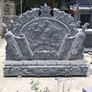 Bình phong lăng mộ xanh đen 27